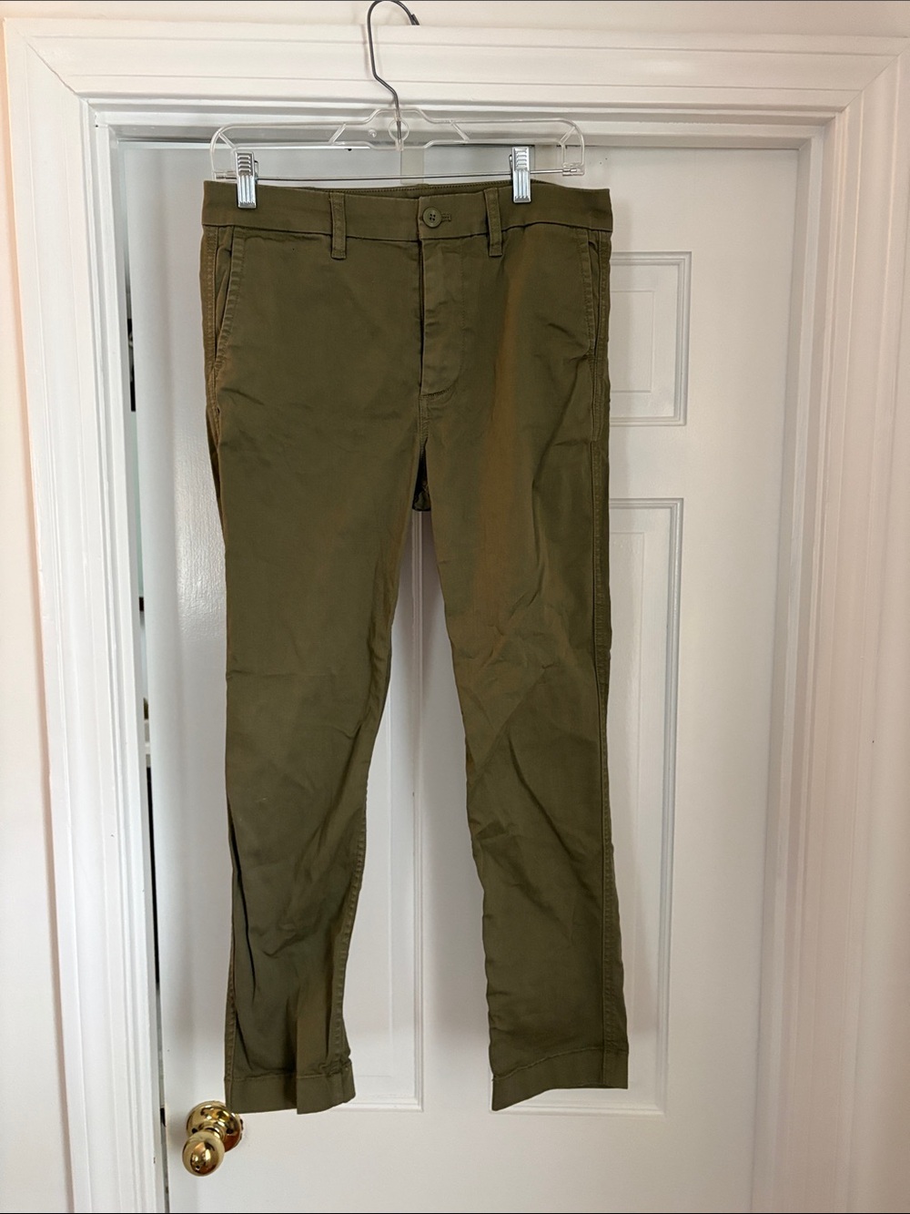 J. Crew Olive Straight-Leg Women's Pants